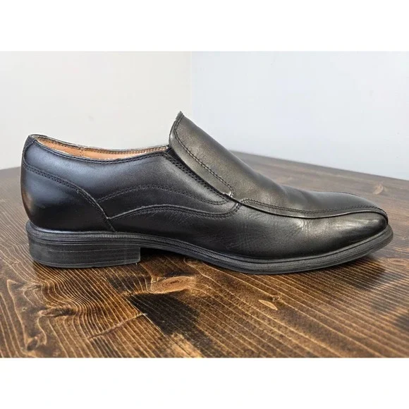 G.H. Bass & Co. Men's Slip On Glenn Oxford Black Leather Shoe Size 11.5 M - Picture 5 of 13